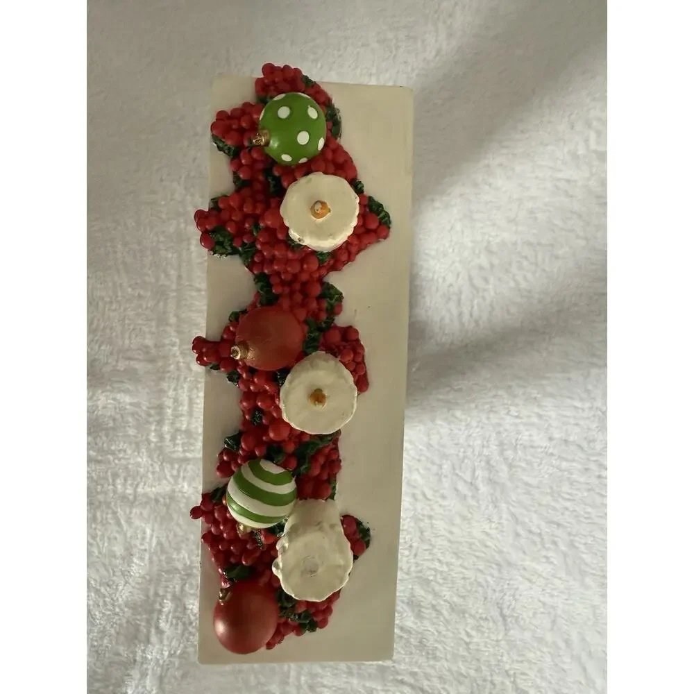 Yankee Candle Christmas Mantle Fireplace Stockings 10” Tea Light Tart Wax Warmer